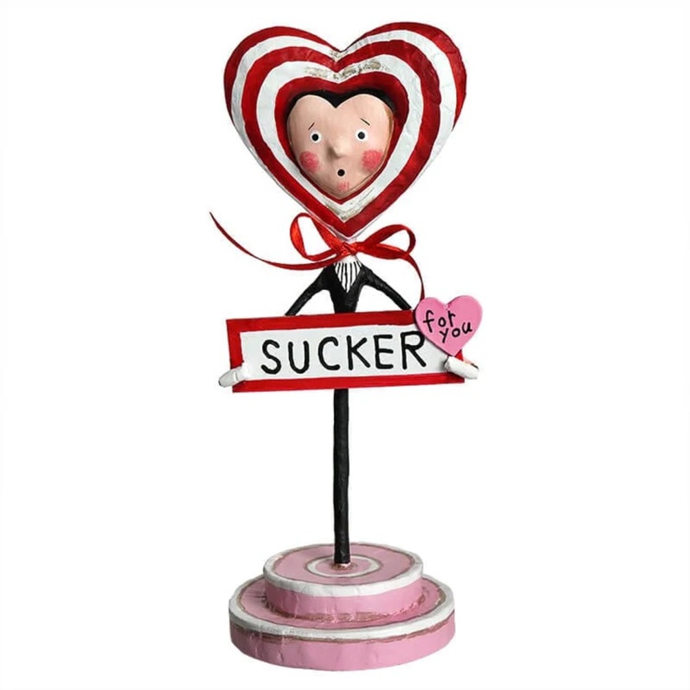 Lori Mitchell Valentine’s Day figurine “Sucker for you”